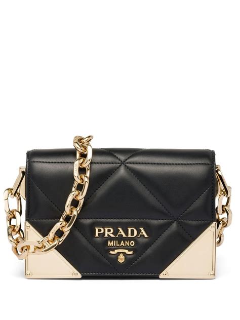 prada 1bd333|Quilted nappa leather shoulder bag .